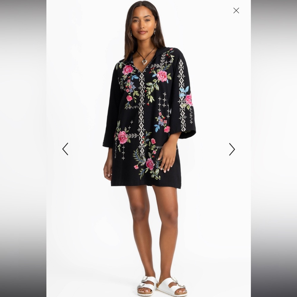 JOHNNY WAS Hooded Knit Beach Dress in size Small